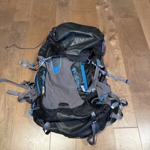 Columbia Endura Unisex 65L Backpack Hiking Black Blue Nylon